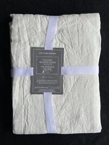 WILLIAMS SONOMA ITALIAN WASHED LINEN TABLECLOTH 70 X 108 CREAM NWT - Picture 1 of 2