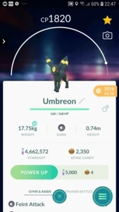 Pokémon Umbreon ( Eevee Evolution ) GO - Picture 1 of 2