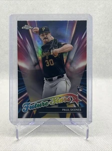 2024 Topps Chrome Update Paul Skenes Future Stars Refractor Rookie RC SP - Picture 1 of 6