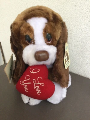Peluche chien vintage 1980–Basset Levrier–Baxter(Russ Dog)–23x19 cm-Russ Eurokid - Photo 1/4