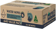 Cleanlife Water Wipes 640 Bulk Pack- Plastic Free and Bio-Degradable Wipes, A...