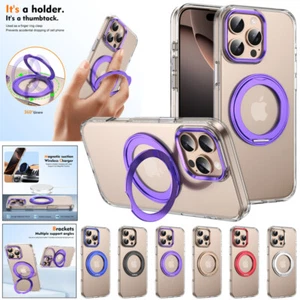 For iPhone 16 15 14 13 12 Pro Max Magnetic Magsafe Case Shockproof Ring Cover - Picture 1 of 89