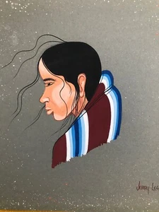 JERRY LEE HOSTEEN NEZ Navajo original gouache on paperboard 8" x 8" - Picture 1 of 5