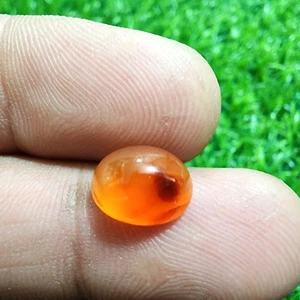 Excellent Orange Carnelian Oval Cabochon 3.75 Carat Loose Gemstone For Jewelry - Picture 1 of 8