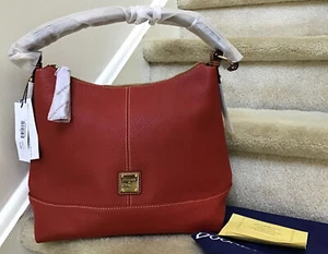 Dooney & Bourke Pebble Grain Sophie Shoulder Bag in RED - Picture 1 of 7