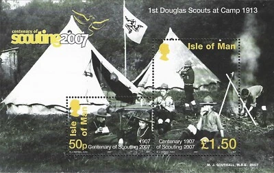 2007 Isle of Man Sg MS1348 Europa. Centenary of Scouting MNH - Image 1 of 2