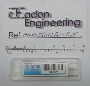 M4 x 0,35 mm metrisches Feinhahn-Set von TWT, HSS. Brandneu. - Bild 1 von 2