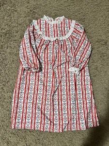 Lanz of Salzburg Girls Size 4 Floral Nightgown Eyelet Trim - Picture 1 of 3