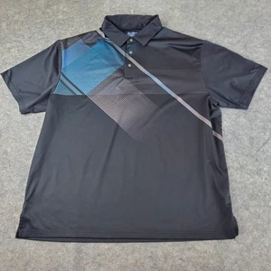 Ben Hogan Polo Shirt Mens 2XL Gray Collared 1/4 Button Short Sleeve Graphic Golf - Picture 1 of 14