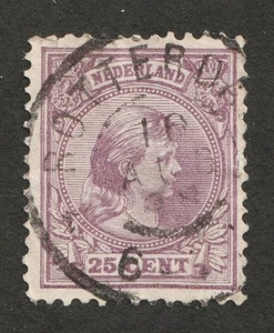 1894 Netherlands Sc# 48 - Twenty Five Cents, Princess Wilhelmina. Used Cv$6.00 - Picture 1 of 1