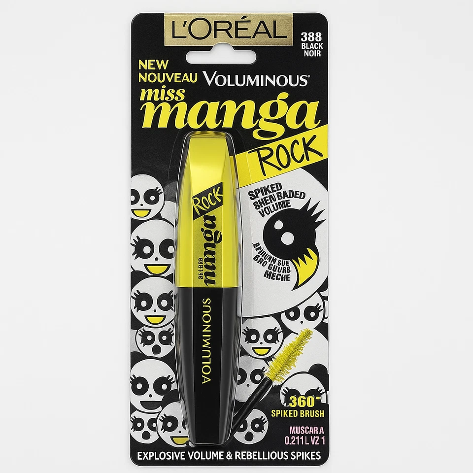 4 Loreal Voluminous Miss Manga Rock Spiked Overload Volume Mascara 388 Black
