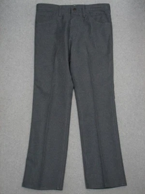 RC03406 VINTAGE 1980s **WRANGLER** STA-PREST POLY PANTS 34x30 (msr 33"x30") GRAY - Image 1 of 4