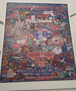 KENNY CHESNEY HERE AND NOW TOUR FOXBORO LIMITED EDITION POSTER - Picture 1 of 2