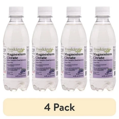 Solución oral de citrato de magnesio Freskaro 10 oz, sabor a uva (paquete de 4) Foto 1 de 4