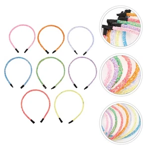 8 Pcs Sequin Headband Women's Miss Kids Hair Bands Cosplay Headdress - Imagen 1 de 12