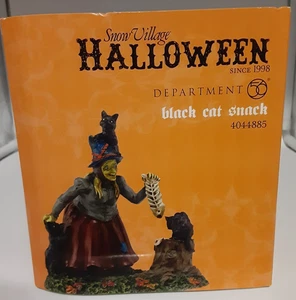 DEPT 56 Black Cat Snack 4044885 Halloween Village Witch Hollow 2015 Shack in Box - Bild 1 von 10