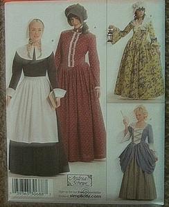 MISSES 6-12 PATRÓN DE VESTIDO HISTÓRICO Peregrino Nueva Inglaterra Pradera del Sur ENCANTADOR - Imagen 1 de 4