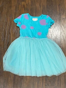 Taylor Joelle Monsters Inc Sully Tutu Twirl Kleid Größe 5 blau lila gepunktet - Bild 1 von 8