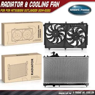 Radiator & Cooling Fan w/ Shroud Assembly Kit for Mitsubishi Outlander 2014-2020 - Image 1 of 4