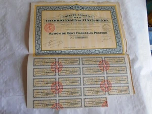 Vintage share certificate Stock Bonds action Coal Mines Tuyen Quang 1929 vietnam - Picture 1 of 3