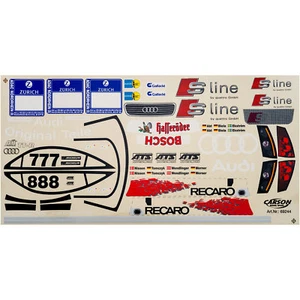 Dekorbogen 1:10 ABT Audi TT-R S line 24h Rennen 2003 Abt Wenlinger Nissen Tomczy - Bild 1 von 2