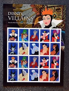 2017USA #5213-5222 Forever - Disney Villains - Sheet of 20 Mint - Picture 1 of 2