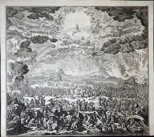APOKALYPSE JÜNGSTE GERICHT KUPFERSTICH CHRISTUS ENGEL HECKLIN AUGSBURG UM 1720 - Picture 1 of 13