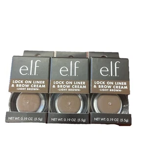 e.l.f. Lock On Liner and Brow Cream Light Brown Glides On Smoothly 81942 - 3pk - Picture 1 of 2