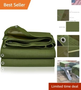 Tarp Canvas,Heavy Duty Waterproof for Outdoors, Truck, Water Resistant, UV Re... - Picture 1 of 8