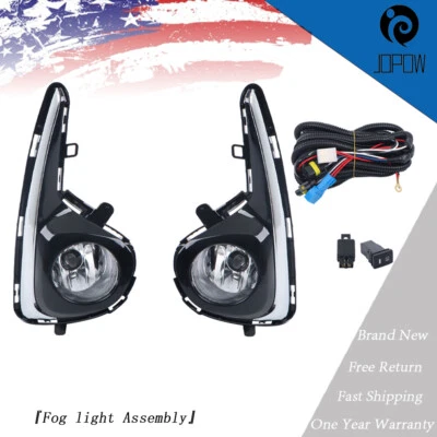Chrome Fog Lights w/Bezel For 2018 2019 2020 Toyota Yaris Hatchback Right&Left - Image 1 of 4