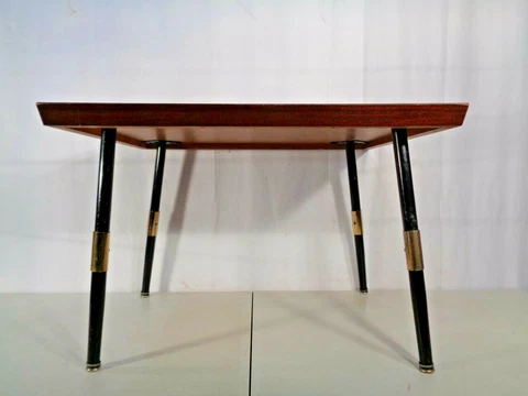 VTG 1960's Mid Century Modern Red Mahogany Color End Side Accent Table Retro Cover