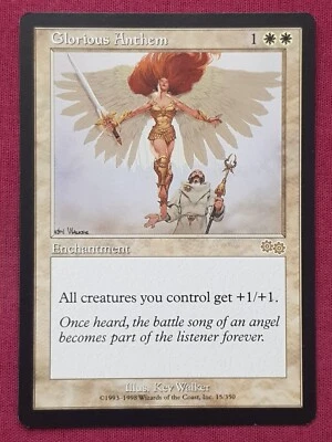 Magic The Gathering URZA'S SAGA GLORIOUS ANTHEM white card MTG - Image 1 of 2