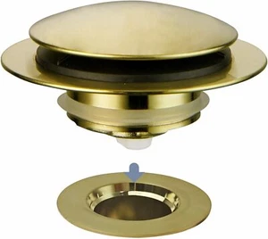 Gold Universal Pop Up Tub Drain Plug Tub Drain Plug, - Picture 1 of 8