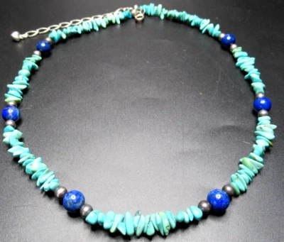 JAY KING DTR Turquoise Chip & Lapis Sterling Silver 925 Necklace - Image 1 of 3
