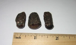 3 SMALL 0.4"- 0.8" POLISHED / ROUGH 'STAR' RUBY SAPPHIRE CRYSTALS INDIA 19.1g *2 - Picture 1 of 4