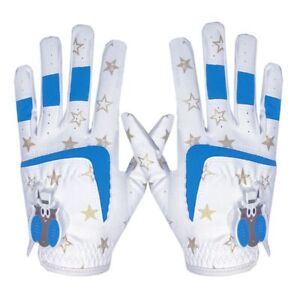 1 pair Kids Golf Gloves Premium Leather Non Slip Left Hand and Right Hand for AU