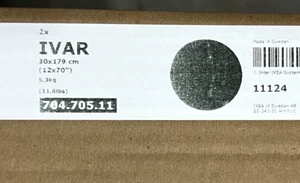 2 x IKEA IVAR Side Unit, 12x70" Black, 704.705.11 NEW - Picture 1 of 2