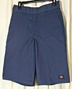 Dickies Men's 30 Blue Twill Work Shorts Loose Fit 13" Inseam Sits at Waist NWT - Picture 1 of 5