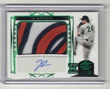 2022 LEAF TRINITY EMERALD SPECTRUM FOIL ROOKIE LOGO PATCH AUTO JR RITCHIE  12/15