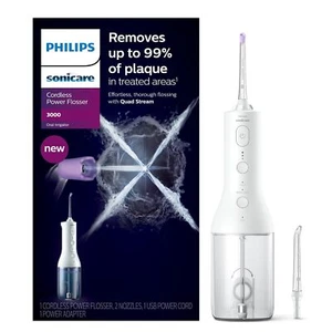 Flosser inalámbrico con alimentación de agua Philips Sonicare 3000 - blanco - HX3806/21 - Imagen 1 de 4
