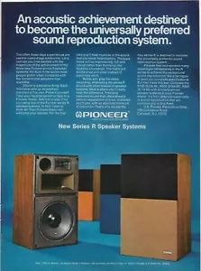 1972 Pioneer Series R Speaker Systems R700 R500 Original Color Photo Print Ad - Picture 1 of 2