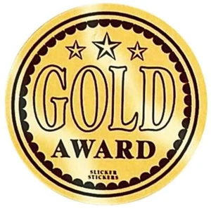 New Teachers School Gold Award Metallic Stickers - Picture 1 of 2