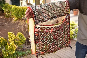 Alforja Turca Kilim 18''x45'' Tejido a Mano Cicim Kilim 47x117cm Lana Sofá Bolsa - Imagen 1 de 11