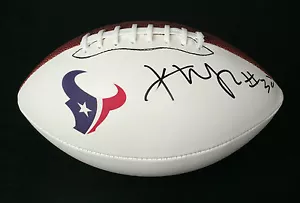 Houston Texans #30 KEVIN JOHNSON Signed Autographed Football COA! #16 PICK - Picture 1 of 1