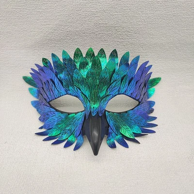 Halloween Half Bird Beak Eagle Face Mask Suitable for Role-playing Masquerade - Image 1 of 4