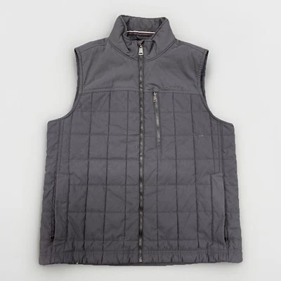 Orvis Vest Mens Gray Quilted Full Zip Puffer Outdoor Size Medium - Image 1 of 4