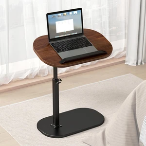C Shaped Side Table Adjustable Height,360°Swivel & Flip Top,Sofa Side Small Coff - Picture 1 of 7