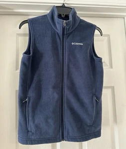 Columbia Vest Boys Medium Blue Fleece Full Zip Youth Kids Medium 10/12 - Picture 1 of 4