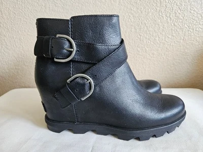 Botines de cuña Sorel Joan of Arctic de cuero. talla 9. muy usado. Foto 1 de 4