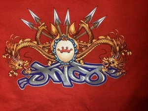 Vintage JNCO JEANS Tribal Dragon Tee YOUTH XL Red - Picture 1 of 10